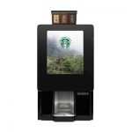 The starbucks coffee machine is shown on a white background.