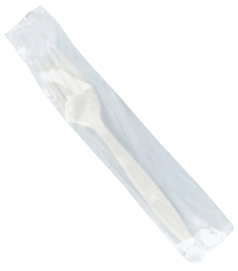 Emerald Biodegradable Fork in Compostable Wrapping