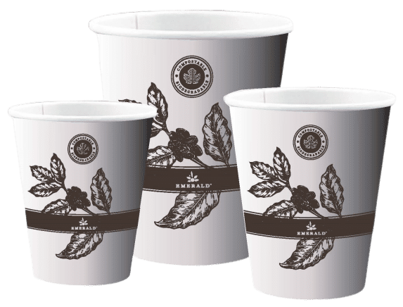 Emerald Compostable Select Design Hot Cups