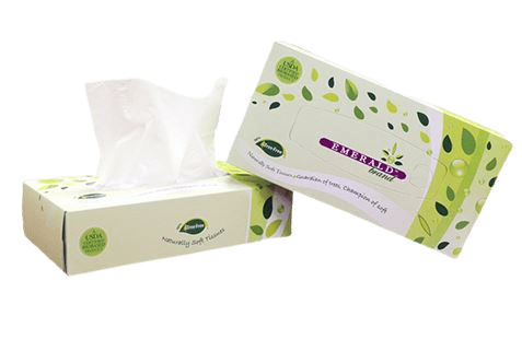 Emerald Tree-Free Flat Box Facial Tissue